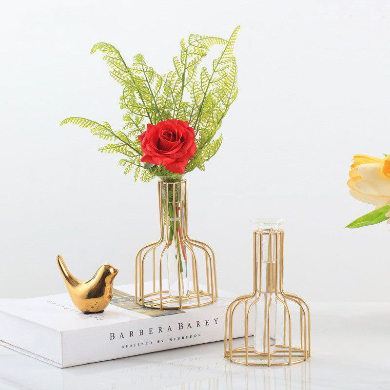 Tube Gold Vase