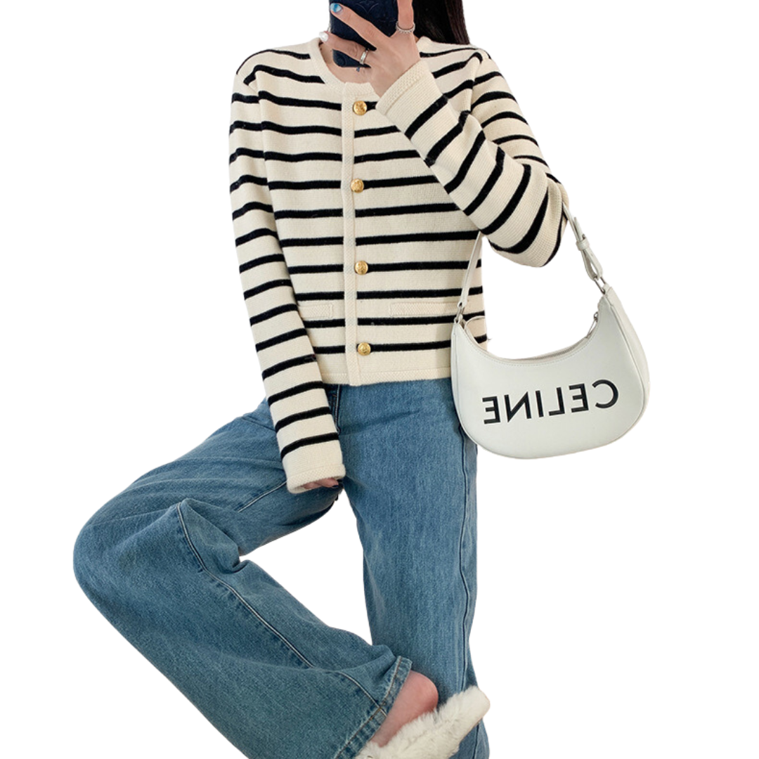 Striped Knit Cardigan