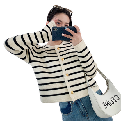 Striped Knit Cardigan