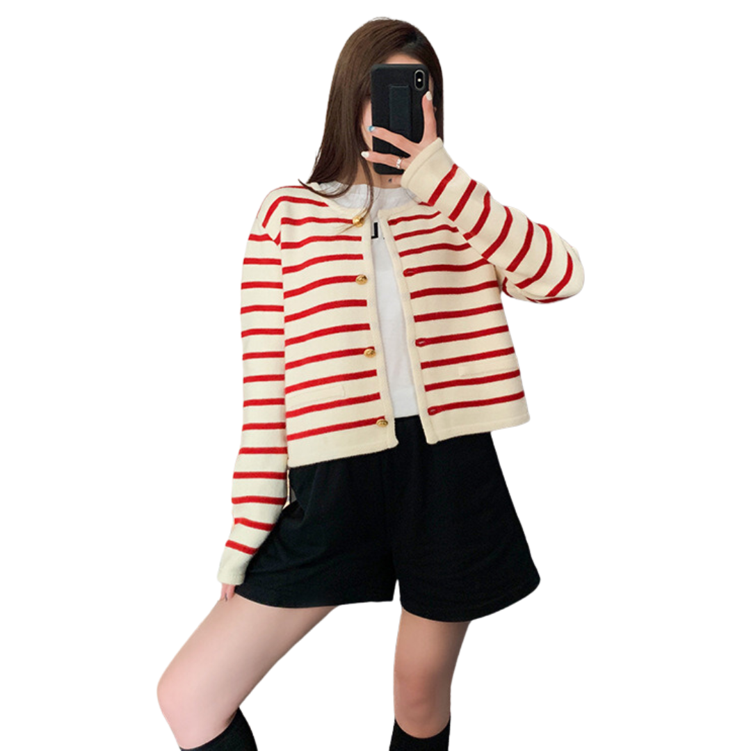 Striped Knit Cardigan